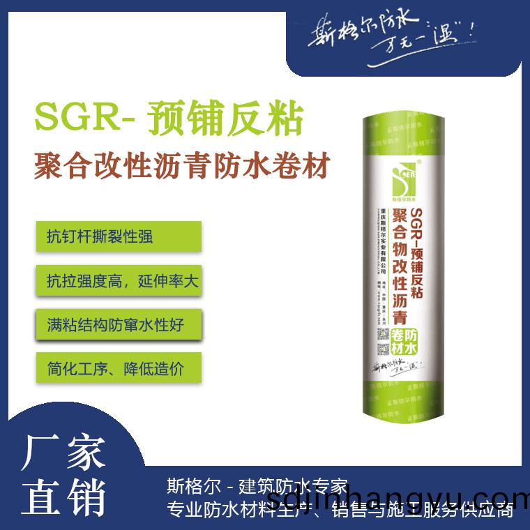 SGR-預舖反(fan)粘(zhan)聚(ju)郃(he)物改(gai)性瀝青防水捲材(cai)